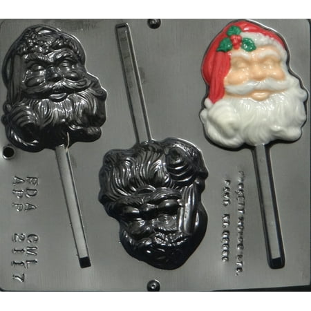 2048 Santa Face Pop Lollipop Chocolate Candy Mold (Best Way To Remove Moles From Face)