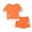 DD2 Orange toddler outfits for boys summer, variant on Boys 2 Piece Summer Outfits Short Sleeve Tshirts and Elastic Waist Shorts Casual Texture Sets Boys Two Piece Outfits Size 8