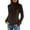 Coffee, variant on Winter Sweaters for Women Slim Fit Solid Color Pullover Turtleneck Soft Comfortable Knit Long Sleeve Top Casual Fall Winter Outfit