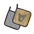 thumbnail image 2 of Letter W Musical Instrument Alphabet Pair of Pot Holders, 2 of 2