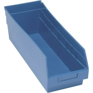 Quantum Storage Systems Shelf Bin,Blue,Polypropylene,6 in QSB204BL