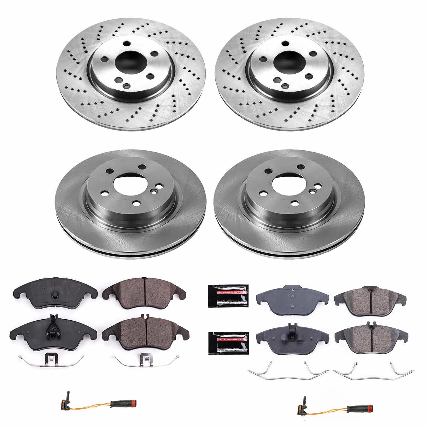 PowerStop Front and Rear Stock Replacement Brake Pad and Rotor Kit Fits: MERCEDES-BENZ Select Models KOE7760