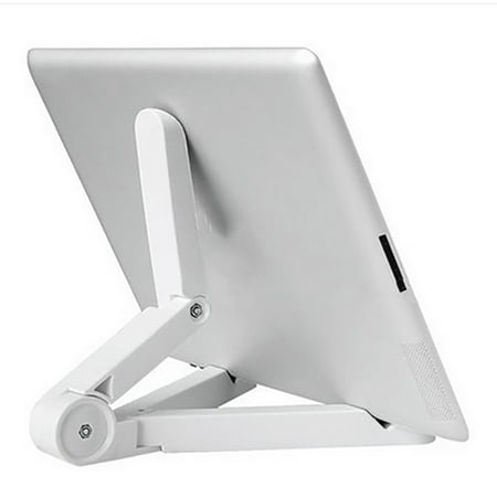 Jeobest 1PC Tablet Stand Holder - 360 Degree Adjustable Rotating Folding Universal Tablet PC Stand Holder Folding Design Lazy Support for iPad Air Mini 1 2 3 4 (White) (Best Ipad Air 2 Stand)