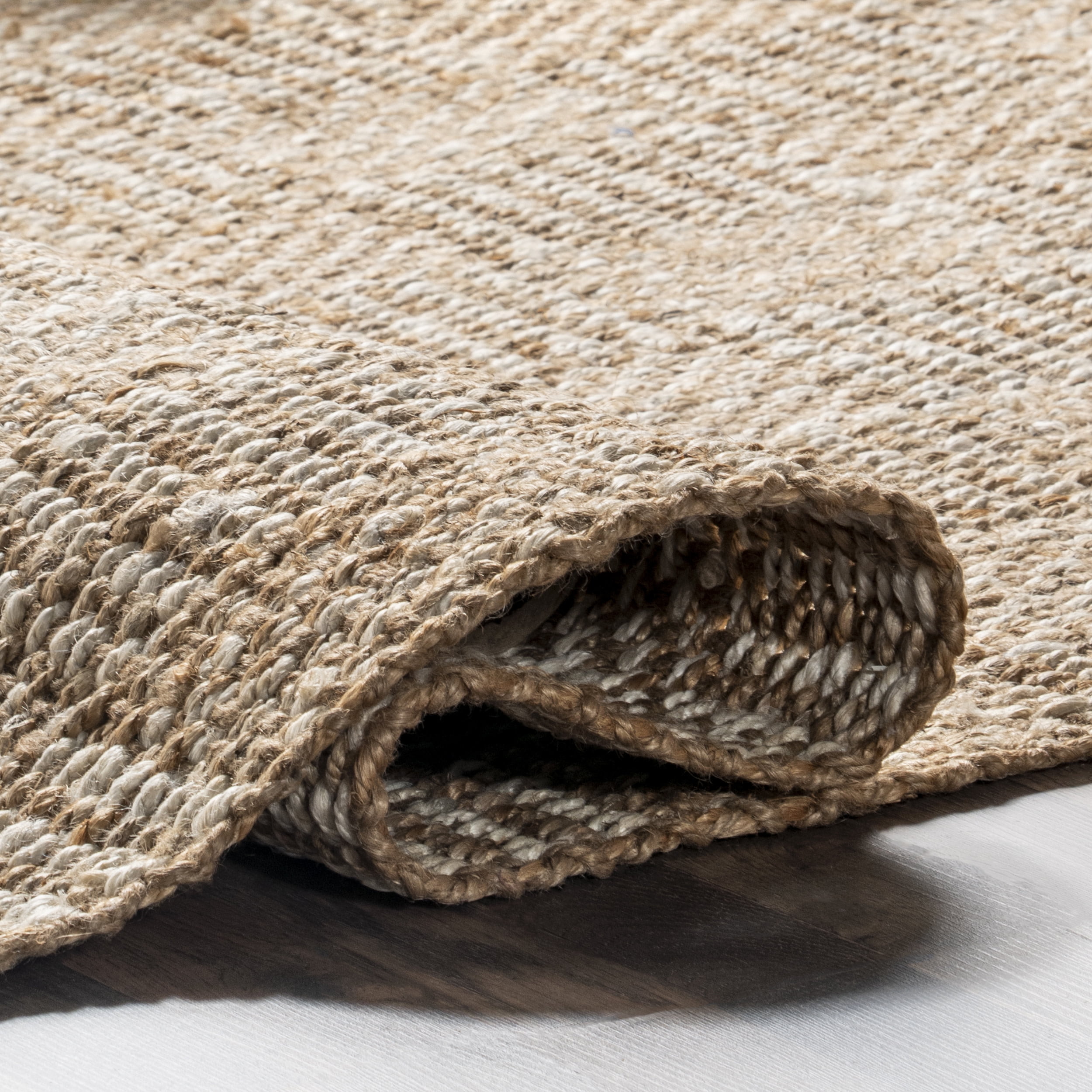 nuLOOM Suchin Casual Woven Jute Tassel Area Rug, 5' x 8', Natural