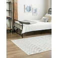 thumbnail image 4 of Unique Loom Gypsy Bohemian Trellis Rug Pearl/Gray 4' 1" x 6' 1" Rectangle Tribal Bohemian Perfect For Living Room Bed Room Dining Room Office, 4 of 4