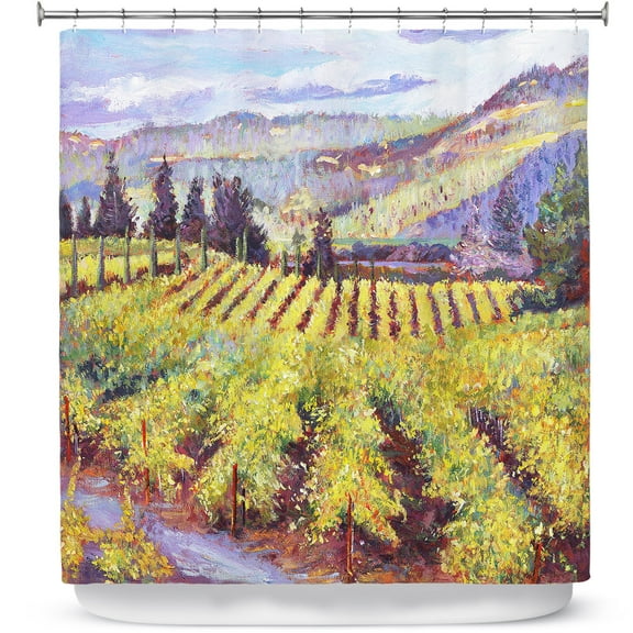 Shower Curtains 70" x 84" from DiaNoche Designs by David Lloyd Glover - Napa Valley Vineyards