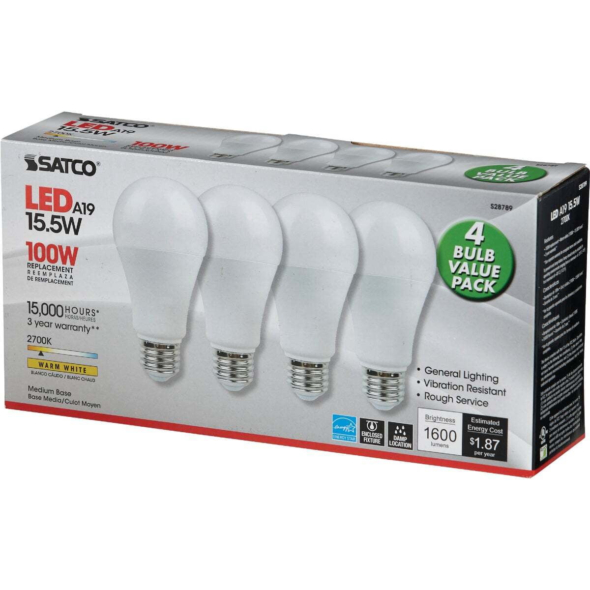 LED LIGHT BULB 1600LUM (Pack of 1)