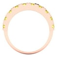 thumbnail image 5 of 1 ctw Wedding Band for Women - 14K Rose Gold Natural Citrine Stackable Eternity Ring, 5 of 6