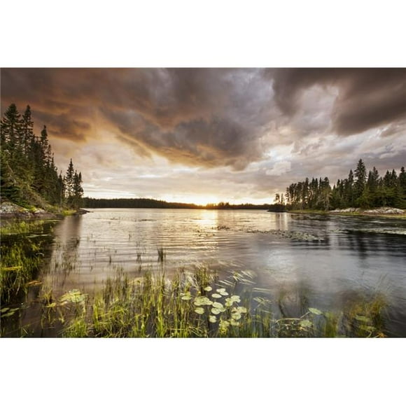 Sunset Over A Pond - Thunder Bay Ontario Canada Poster Print by Susan Dykstra, 38 x 24 - Large