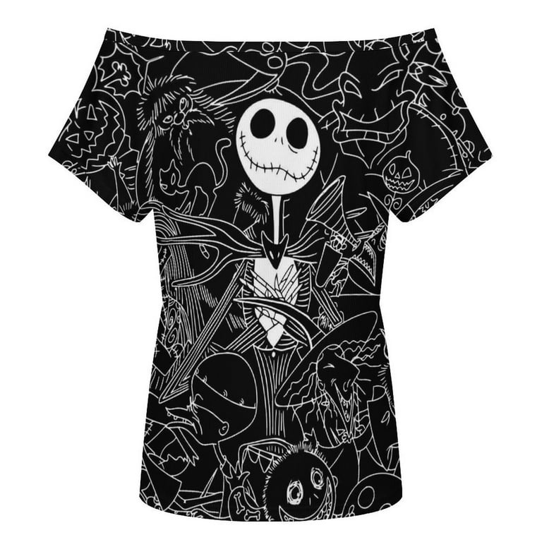 トップス nightmare before Christmas t shirt Nightmare Before Christmas - Orange Moon T-Shirt black | The