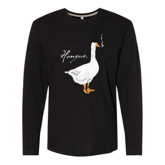 Inktastic French Goose Says Honque Long Sleeve T-Shirt