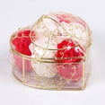 thumbnail image 3 of Toystoory Caja de regalo de flores de jabón rosa, cesta de hierro chapada en oro, 6 rosas artificiales, regalo de boda creativo para el Día de San Type9 NO9 Toystoory JJ19705-02, 3 of 6