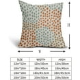 thumbnail image 5 of Blue Orange Brown Pillow Covers 18x18 Set of 2 Fall Colored Art Dot Decorative Throw Pillows Trendy Print Outdoor Pillowcase Holiday Seasonal Cushion Cover Linen Case Decor for Sofa Couch, 5 of 6