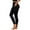 Black, variant on Breezora Women Elastic Mid Waist Yoga Pants for Daily Workout Sessions and Casual Sport Activities L Size Black