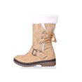 thumbnail image 1 of MAWCLOS Women Winter Boot Plush Lining Snow Boots Lace Up Slip Resistant Warm Shoes Round Toe Work Yellow 9, 1 of 9