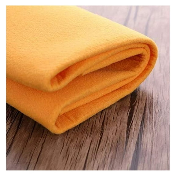 Super Absorbent Multi-Purpose Cleaning Shammy (Chamois) Towel Cloth, Machine Washable, Will Not Scratch, Orange (15)