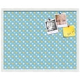 thumbnail image 2 of PinPix 30x24 Custom Cork Bulletin Board Blue - White Dots Poster Board Has a Fabric Style Canvas Finish, Framed in Blue - White Dots, by ArtToFrames (PinPix-345), 2 of 6