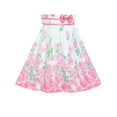 thumbnail image 6 of Girls Dress Pink Casual Rose Flower Double Bow Tie 4-5 Years, 6 of 7