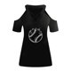 thumbnail image 4 of Camiseta con hombros descubiertos y hombros descubiertos con estampado de manga corta y cuello abierto para mujer Pompotops lopia996775, 4 of 5