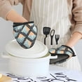 thumbnail image 6 of Non-Slip Mini Oven Mitts With Duck Beak Design Are Easy To Take Off And Wear And Easy To Hang For Oven Pot Tripod Barbecue Casserole Argyle Plaid Lightcoral_1 1 Pc, 6 of 7