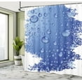 thumbnail image 5 of Ambesonne Grunge Shower Curtain, Bubble Water Rain Drop, 69"Wx84"L, Violet Blue, 5 of 5