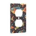 thumbnail image 2 of Yayeee Duplex Wall Plate 1-Gang 4.5"x2.7" Home Receptacle Light Switch Decorative Outlet Cover, Black Sardines Pattern, 2 of 7