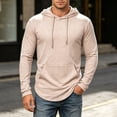 thumbnail image 2 of Uikmnh Men's Sweatshirts, Solid Color Hoodie Sweatshirt Classic Comfort Knit with Front Pocket for Everyday Wear, Hoodies for Men,XXL, 2 of 5