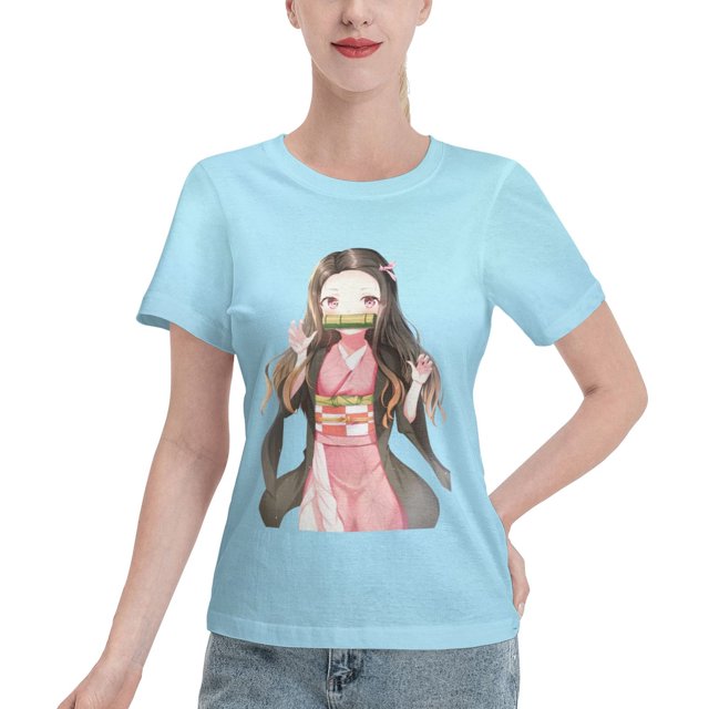Women's Basic Short Sleeve T-Shirt Demon Slayer Blade Nidouzi