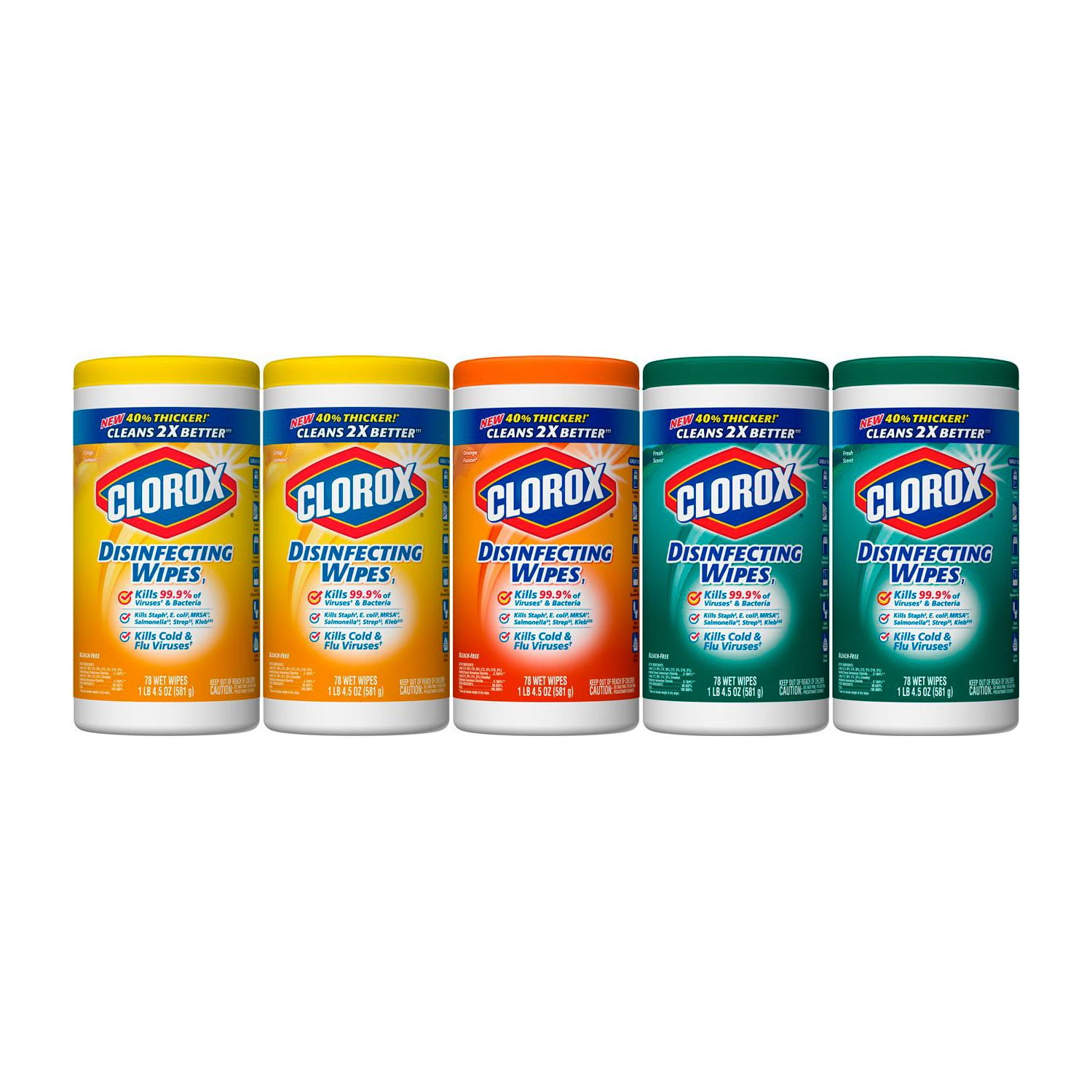 Clorox Disinfecting Wipes, 78 ct.Each (Pack of 5) Variety