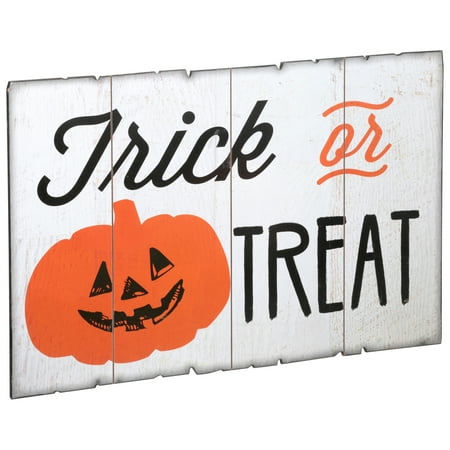 Halloween Trick or Treat Wood Sign