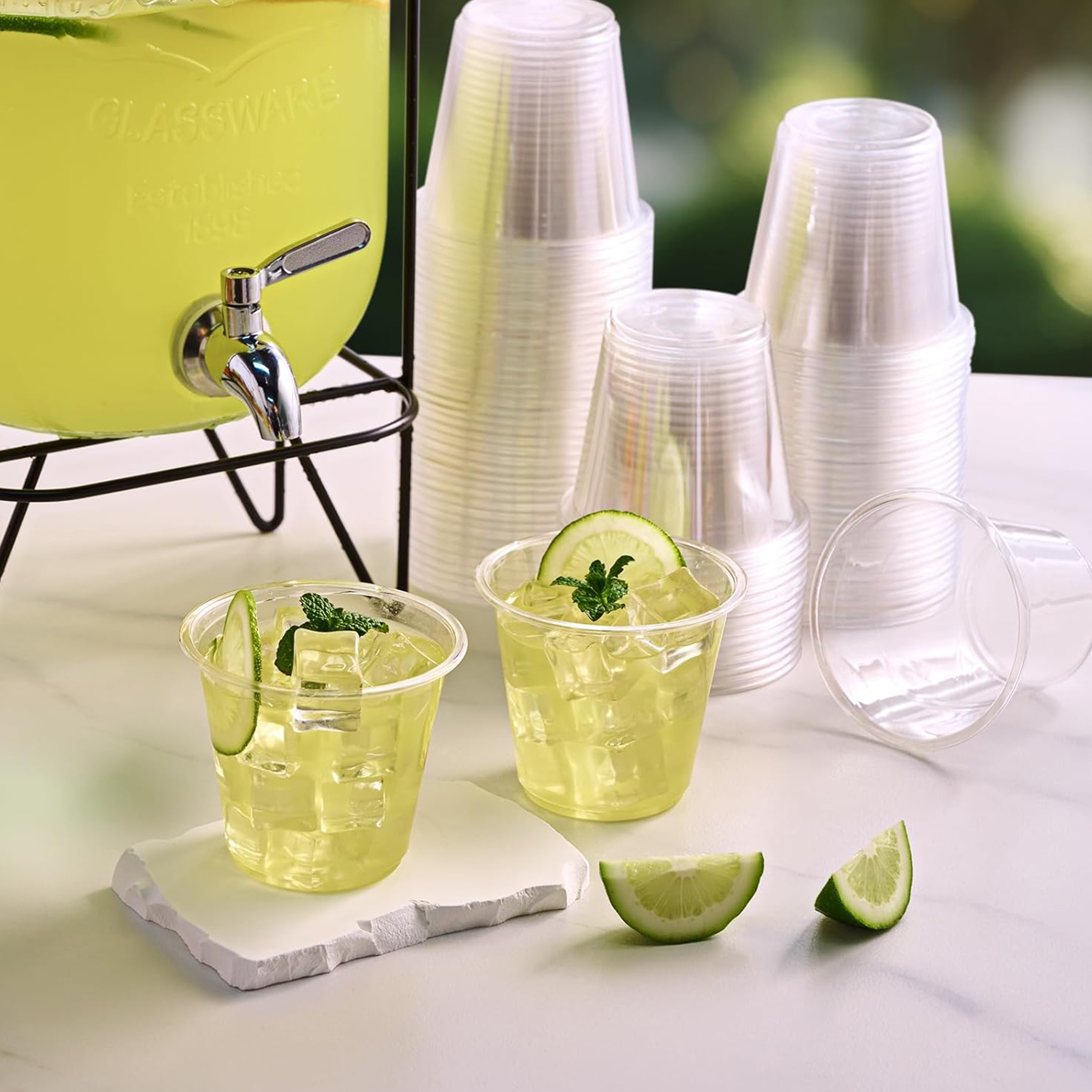 Vplus 9 Oz Clear Plastic Disposable Cups, 100 Pack photo 5