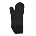 thumbnail image 1 of Guante de silicona extralargo, resistente al agua, resistente al calor, con forro de algodón, guantes térmicos antideslizantes, aptos para ollas y hornos, cocina, microondas, barbacoa (negro, 1 of 3