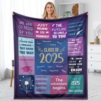 Graduation Gifts Blanket 50x60, Class of 2025 Blanket for Her, 2025 College High School Graduation Gifts for Him Her Women Men Senior 2025 Gifts Blanket 2025 Graduation Decorations Blankets