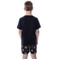 thumbnail image 5 of Harry Potter Pajamas Boys' Hogwarts Castle Crest Logo Raglan Shirt and Shorts 2 PC Pajama Set (8) Black, 5 of 5