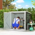 thumbnail image 2 of Outsunny 5' x 3' Metal Garden Storage Shed Tool House with Double Doors, 2 of 10