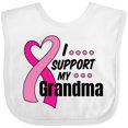 thumbnail image 3 of Inktastic Breast Cancer Awareness I Support My Grandma Pink Ribbon Boys or Girls Baby Bib, 3 of 4