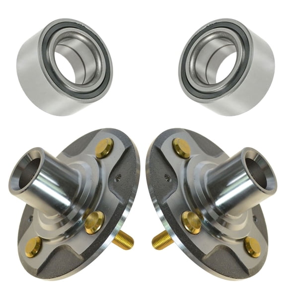 TRQ Front Wheel Hub & Bearing Pair for Honda Civic 01-05 Hybrid BHA53202