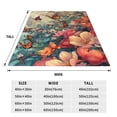 thumbnail image 3 of Bingfone Butterflies In Blooming Garden Print Flannel Fleece Blanket Throw Blanket for Bed,Sofa,Couch,Travel,Camping(50"x40" ), 3 of 8
