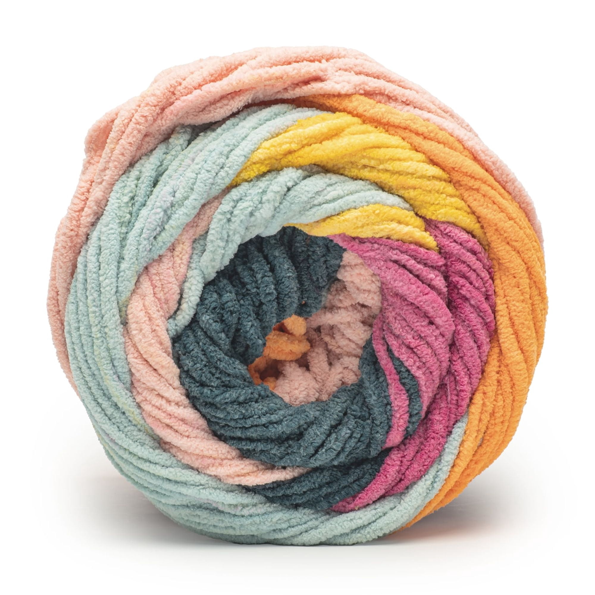 Bernat® Blanket patchwork™ #6 SuperBulky Polyester Yarn, Tropicalsplash 10.5oz 220yd (2Pk)