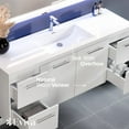 thumbnail image 4 of Eviva Axel 60 Inch Vanity with an Integrated Single SInk Acrylic Basin in White, 4 of 5