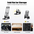 thumbnail image 2 of Heavy Duty Foldable Stair Climber Hand Truck Dolly, Telescoping Handle & 6+2 All-Terrain Wheels Adjustable Utility Cart for Moving Travel Office Storage, 2 of 13