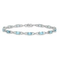 thumbnail image 3 of Primal Silver Sterling Silver Rhodium-plated Blue Topaz Bracelet, 3 of 5