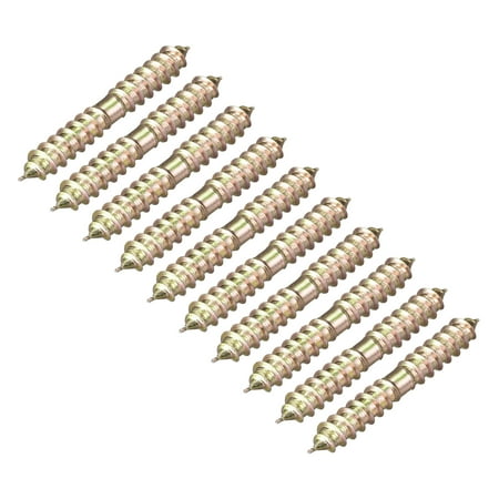 

6x22mm Hanger Bolts 48 Pack Double Ended Self-Tapping Thread Dowel Screws