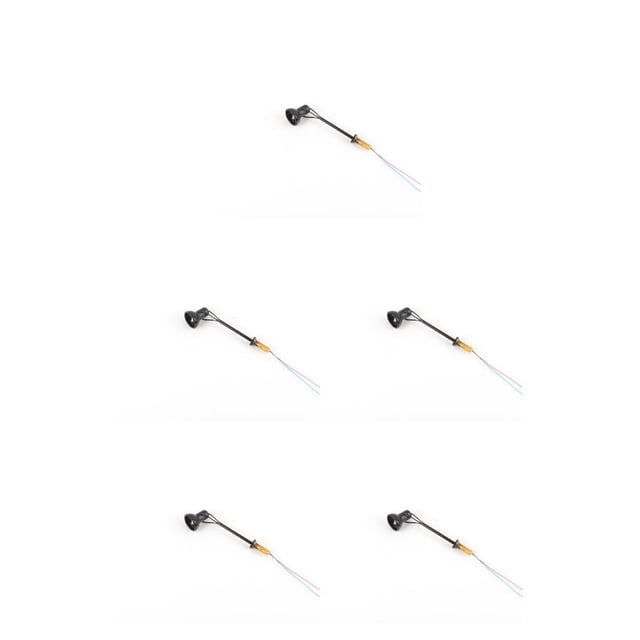 Youkk Model Railway Lamp Classical Miniature 1:87 Scale Streetlight Layout Props Accessories Single-Head LED Park Light Home Type A Black 5Set