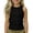 Black, variant on Girls Tank Tops Kids Athletic Racerback Crewneck Sleeveless Undershirts Tops Dance Workout Yoga Shirts For Teen