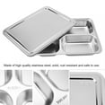 thumbnail image 5 of Fyydes Stainless Steel Food Serving Tray Canteen Lunch Box with Cover, Canteen Divided Food Tray, Lunch Box, 5 of 9