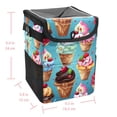 thumbnail image 5 of Cream Foldable Car Trash Can with Lid, Leak-Proof, and Hanging Storage Bag - Trash Can for Car and Car Trash Bin, 5 of 6