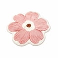 thumbnail image 2 of Linnome Flower Shape Bathroom Floor Mat Soft Highly Absorbent Antiskid Bath Rug Decorative 23.62x23.62 Inch, 2 of 6