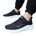 thumbnail image 3 of WILLBEST Men Sneakers Size 10.5 Wide Fashion Autumn Men Sports Shoes Flat Thick Bottom Non Slip Lace Up Waterproof Upper Comfortable 2024, 3 of 5