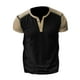 thumbnail image 4 of pstuiky camisetas de hombre, Blusas versátiles de moda con botones, cuello redondo y manga corta para hombre camisas casuales para hombre m, 4 of 9